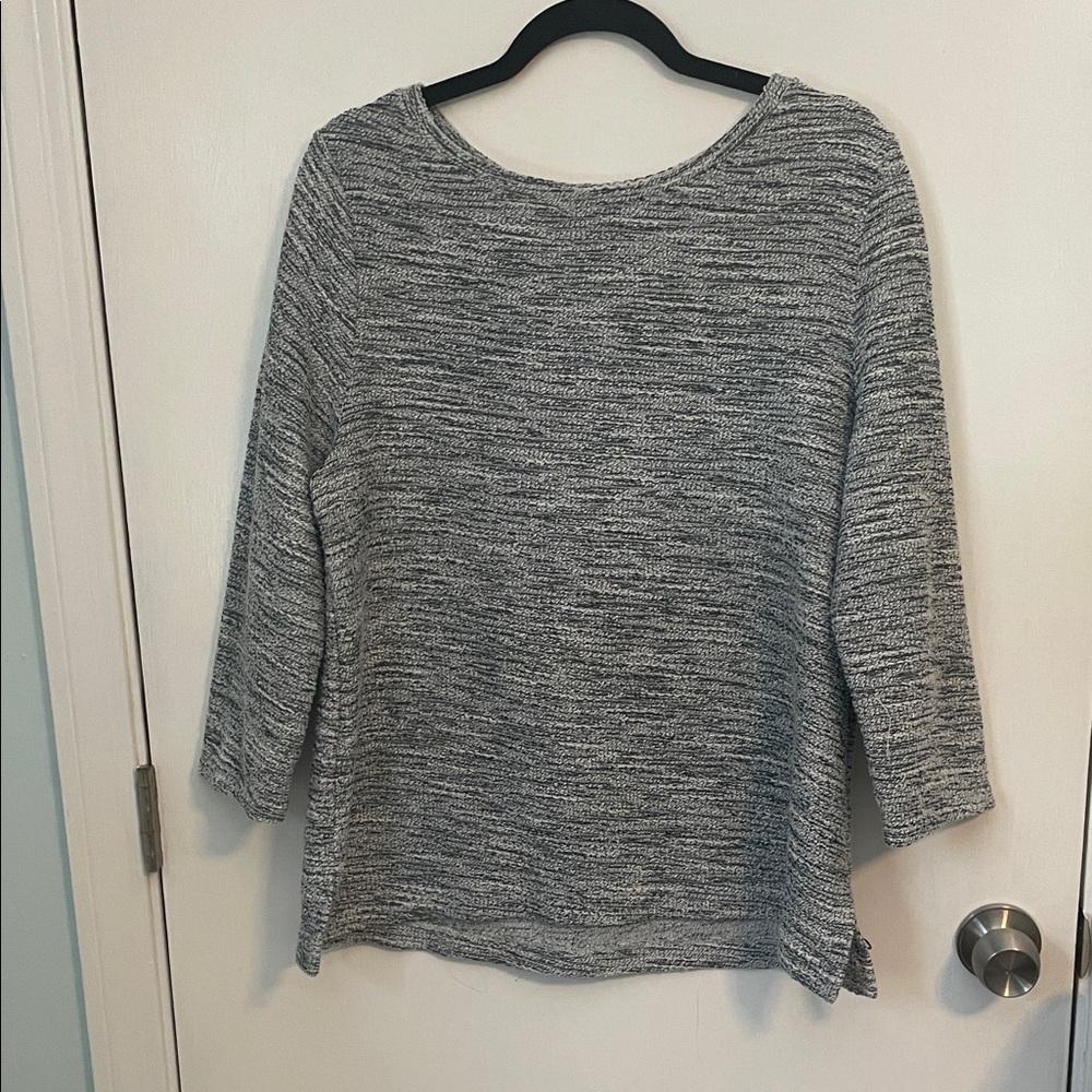 LOFT Black and White sweater womens size large